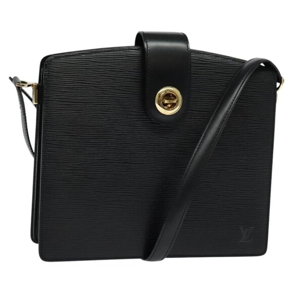 LOUIS VUITTON Epi Capuchin Shoulder Bag Black M52342 LV Auth 129355 - Picture 1 of 15